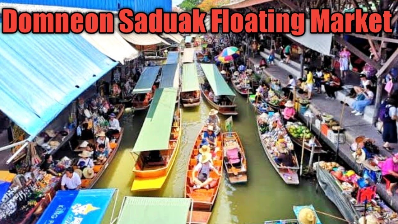 থাইল্যান্ড এর সবচেয়ে বড় ভাসমান বাজার।। Domneon Saduak Floating Market Bangkok।। Thailand Tour।।