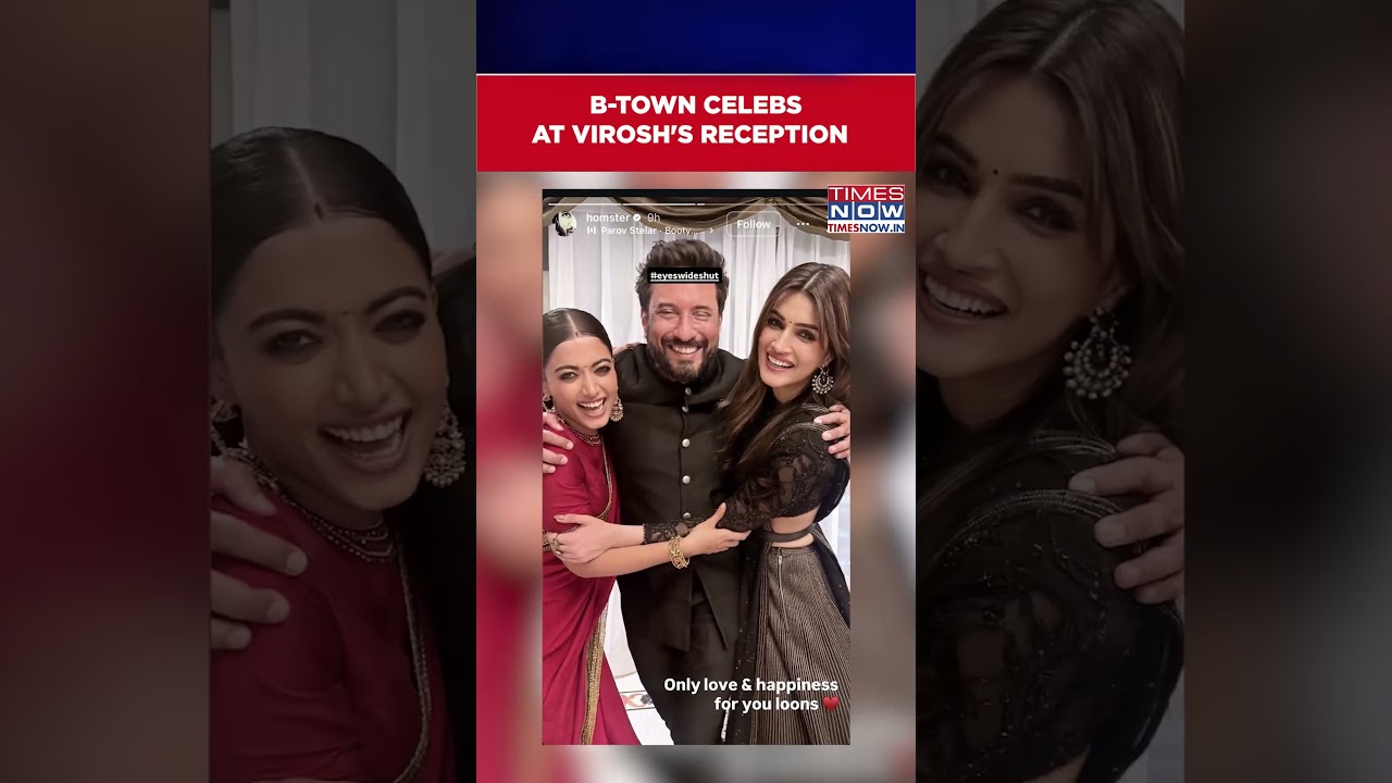Virosh: Kriti Sanon, Karan Johar And Homi Adajania Attend Rashmika-Vijay's Reception #shorts