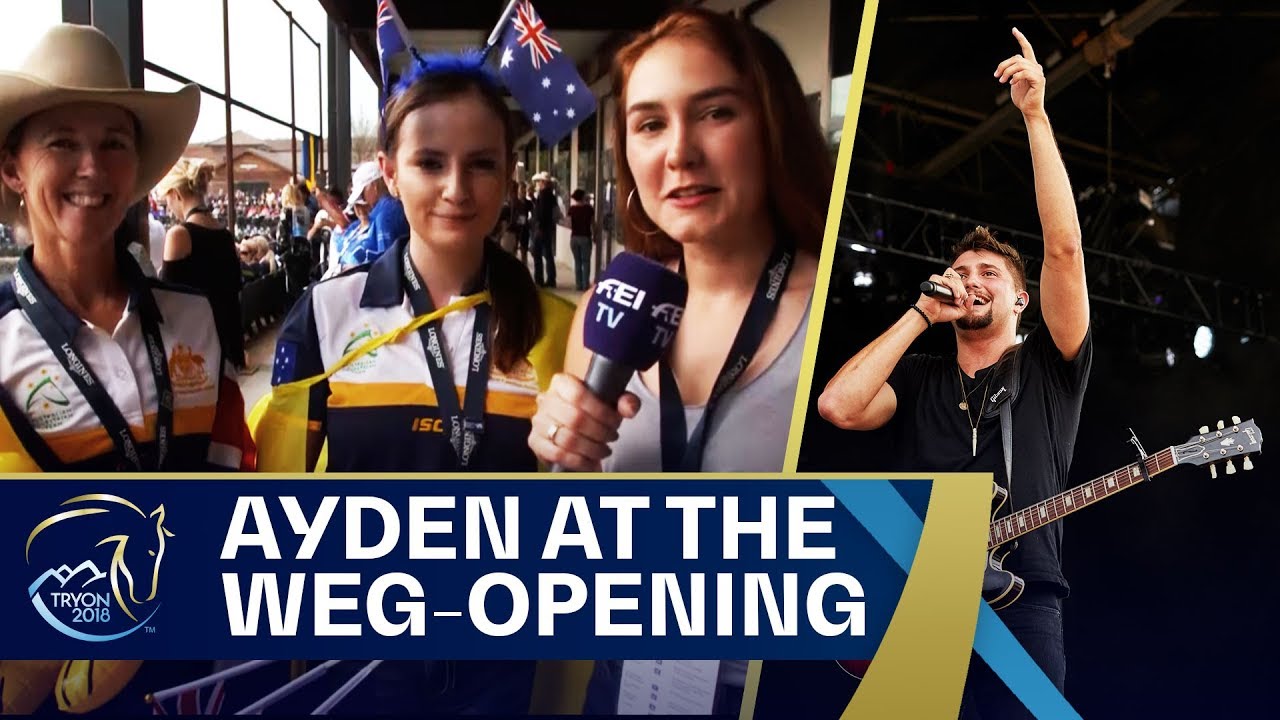 Ayden meets Hunter Hayes at the Opening Ceremony of #Tryon2018 | FEI World Equestrian Games 2018