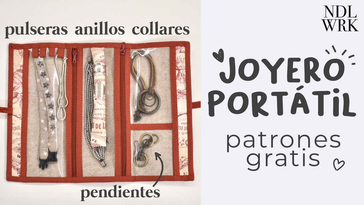 Estuche de Tela para Joyas, Bisutería, Accesorios... (PATRONES GRATIS)