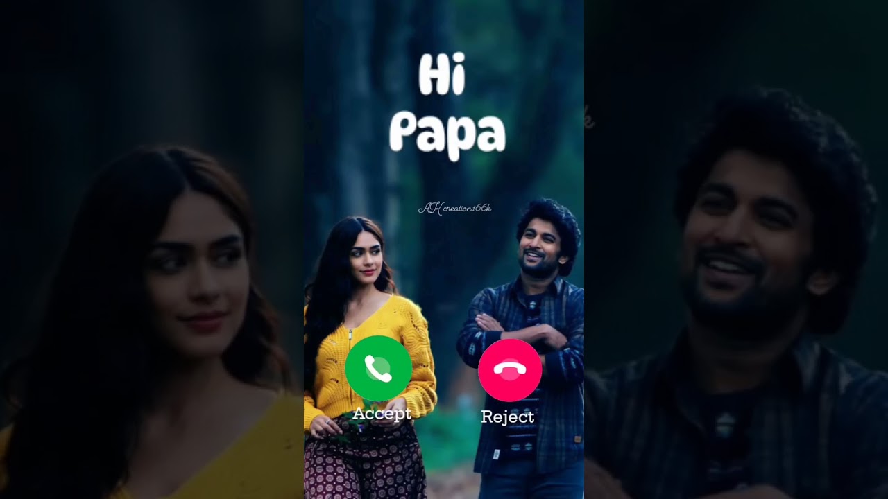 Hi papa nani! ringtone ! new viral ! mrunal kaira Khana #nani #hipapa #reels #ringtone #nani #lofi