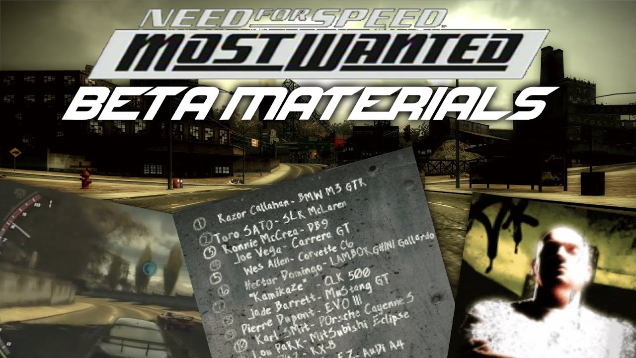 Need For Speed Most Wanted - Beta materials