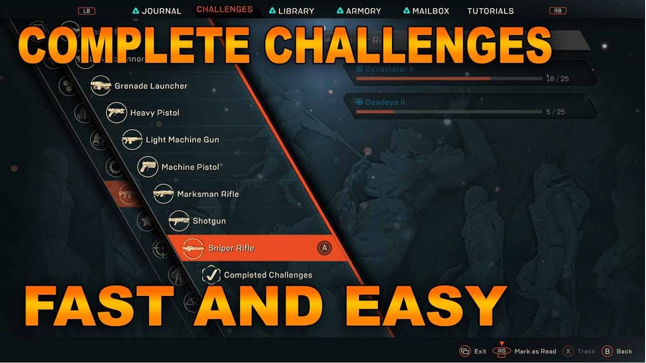 Anthem | Best way to COMPLETE Gun challenges! Get Epic blueprints fast