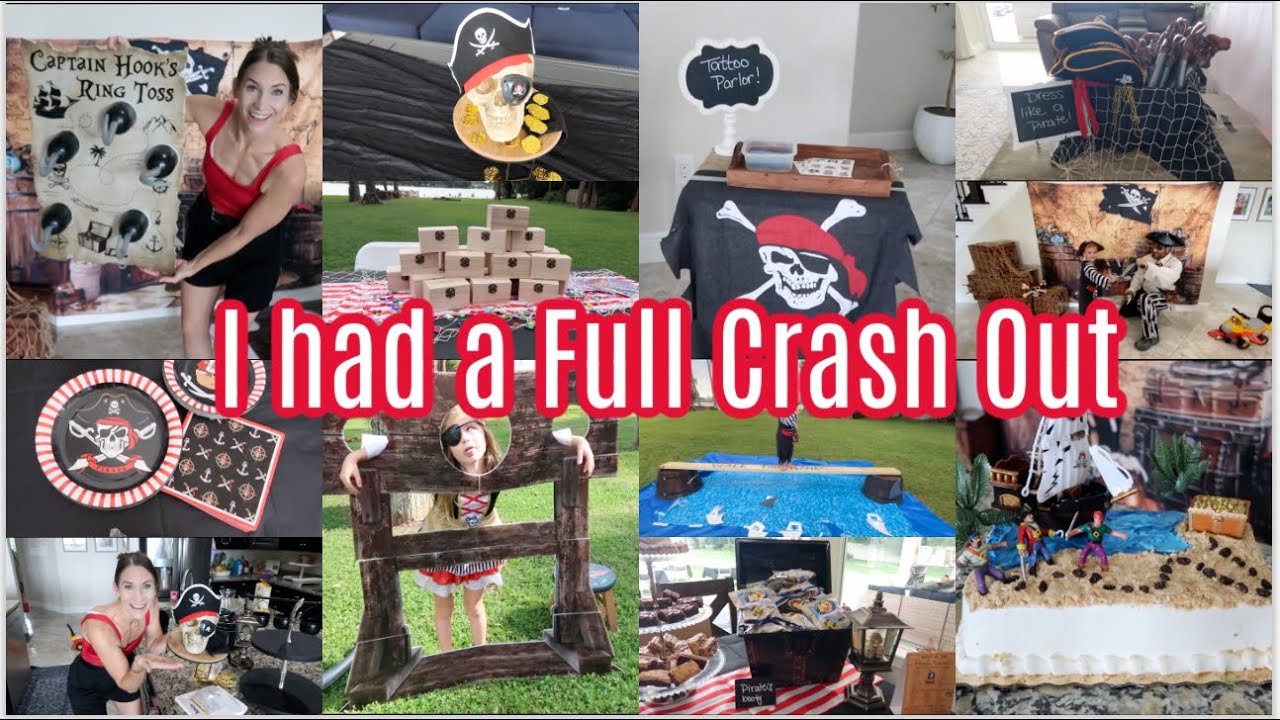 I Crashed Out.🏴&zwj;☠️ Pirate Birthday Party Prep! DIY Decor, Games, Party Ideas Chaos & Real Life 🎉