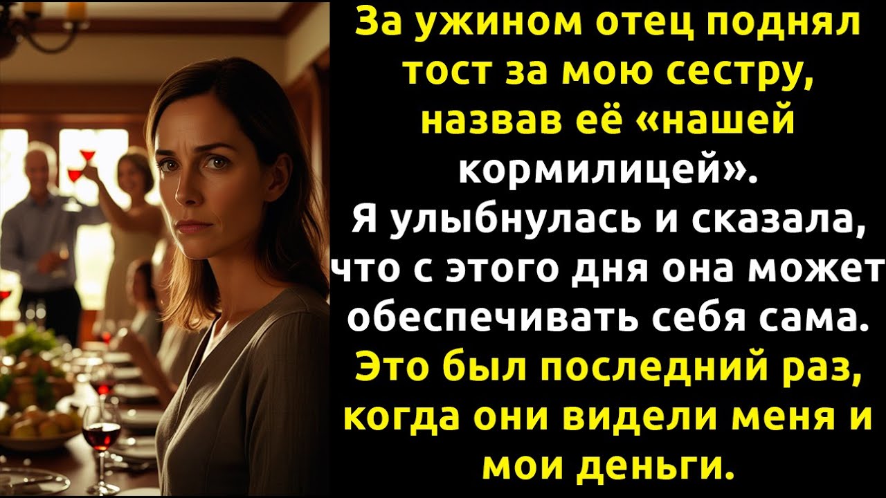 Я УШЛА с семейного ужина... и забрала с собой всё, что они считали СВОИМ.