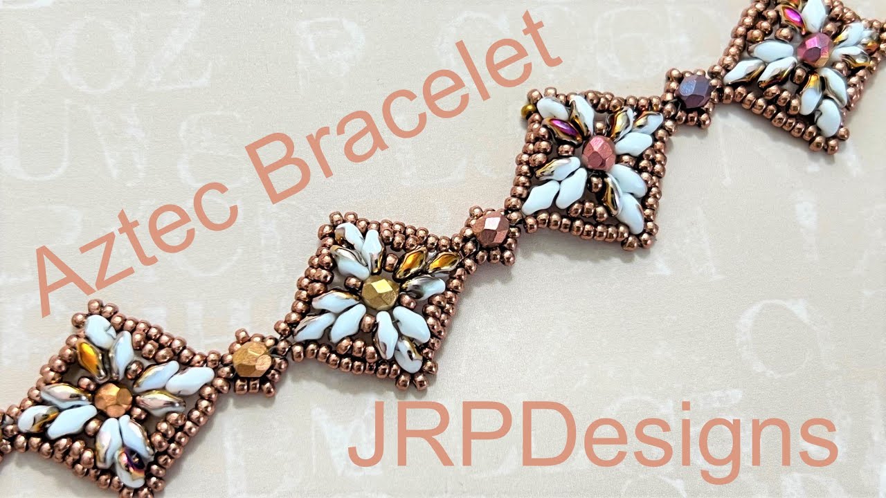 Aztec Bracelet Beading Tutorial--Intermediate to Advanced Beading Tutorial