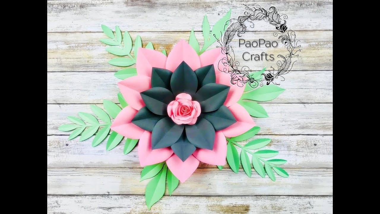 MOLDES GRATIS | FLOR GIGANTE DE PAPEL | HOW TO MAKE PAPER FLOWERS