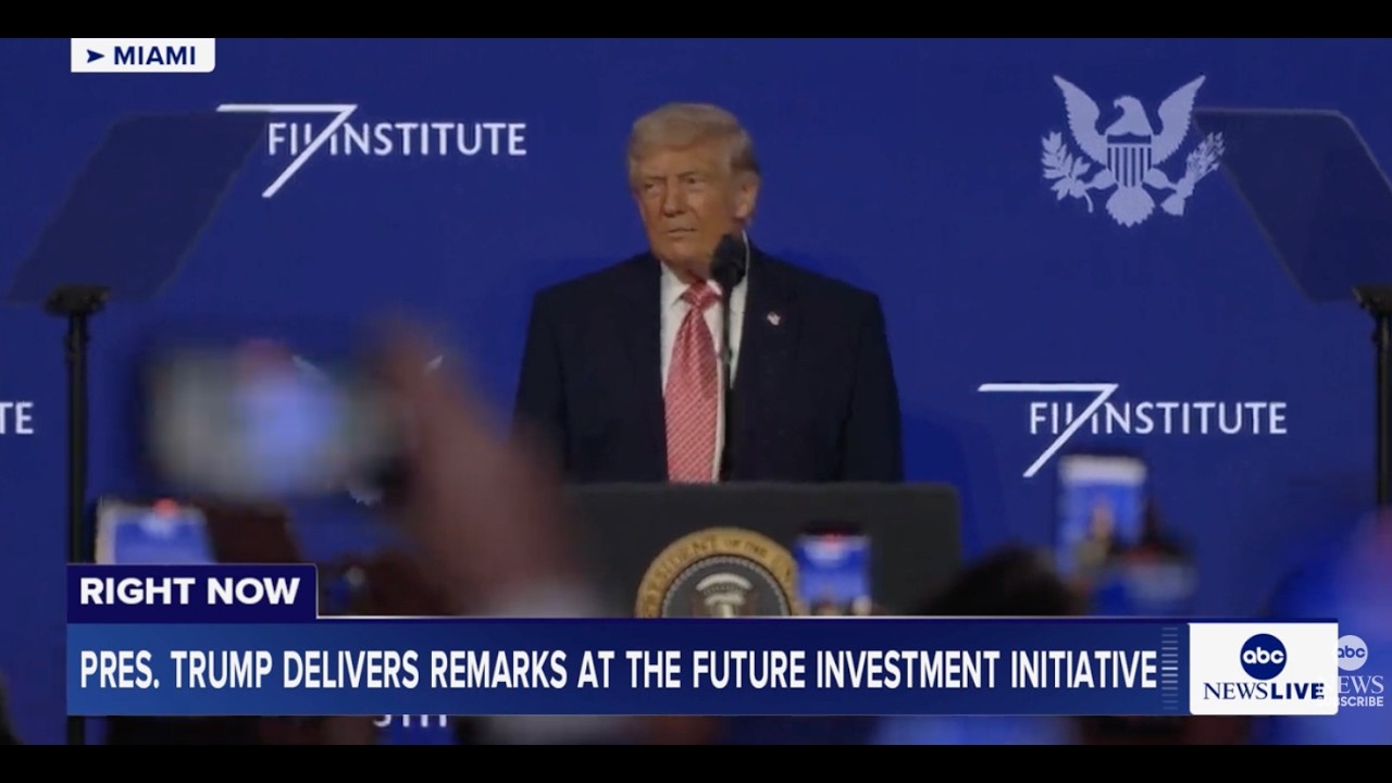 President Trump delivers remarks in Miami at the Future Investment Initiative: LIVE