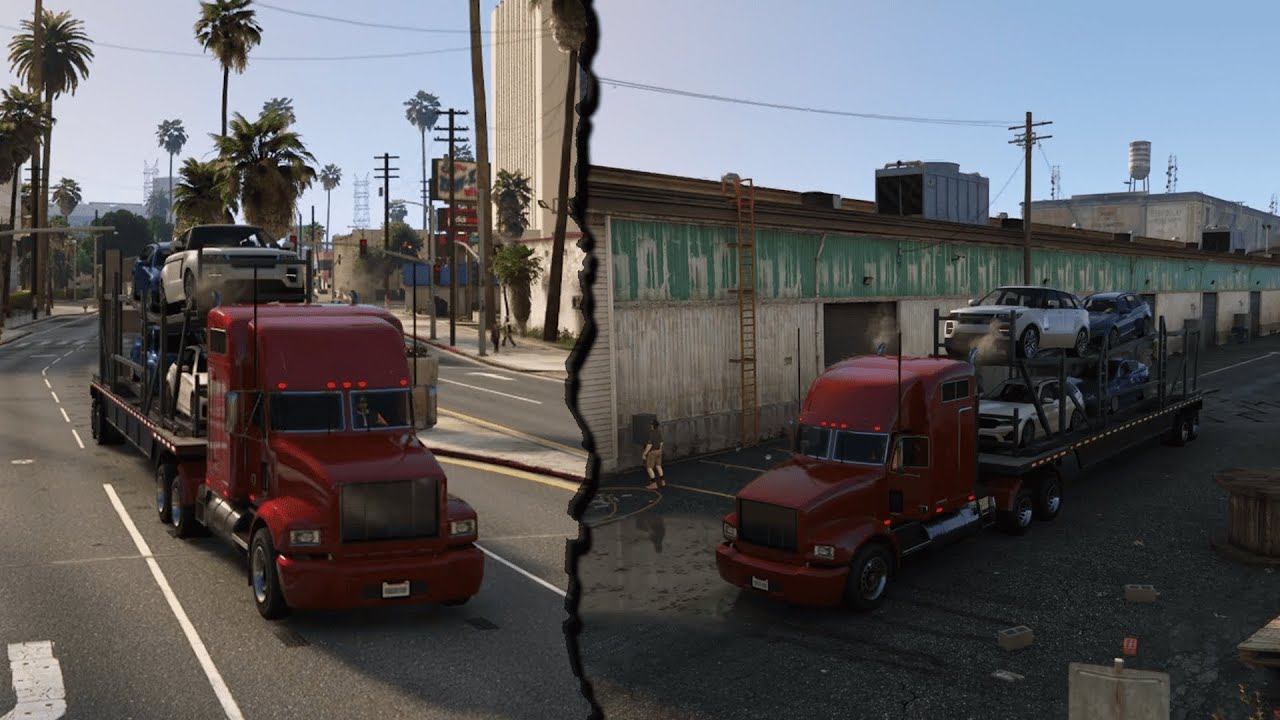 SUPIR TRUK PENGANTAR MOBIL - GTA 5 MOD INDONESIA