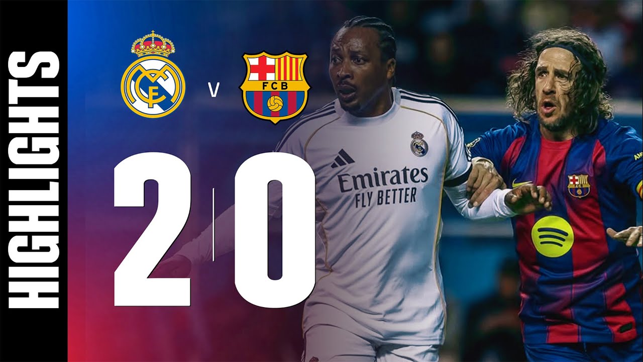 HIGHLIGHTS | REAL MADRID LEYENDAS 2 vs 0 BAR&Ccedil;A LEGENDS 🔵🔴