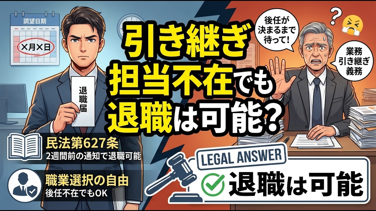 引き継ぎ担当不在でも退職は可能？