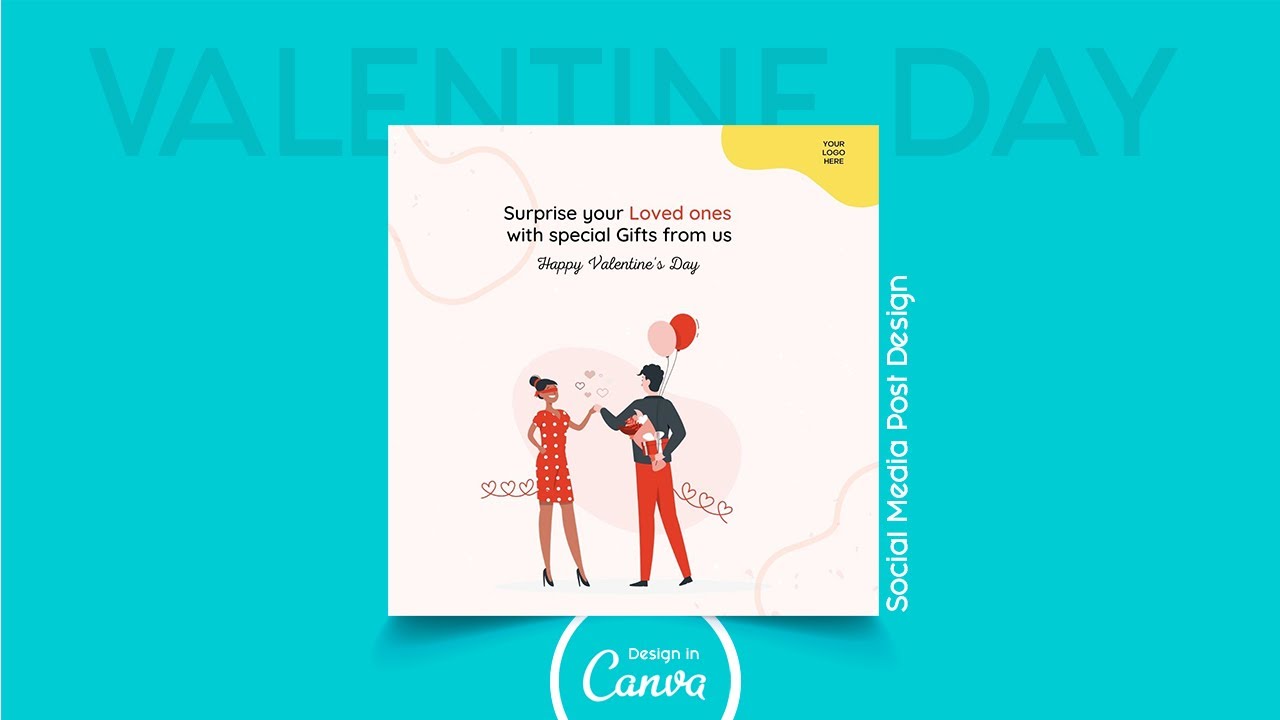 Valentine Day Post Using Freepik Stories & Canva | Valentine day post