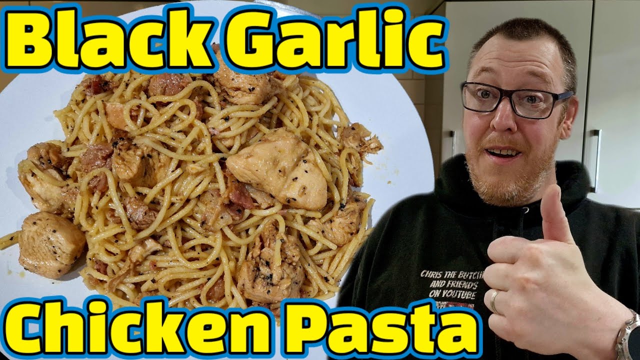 Chicken & Bacon Black Garlic Pasta