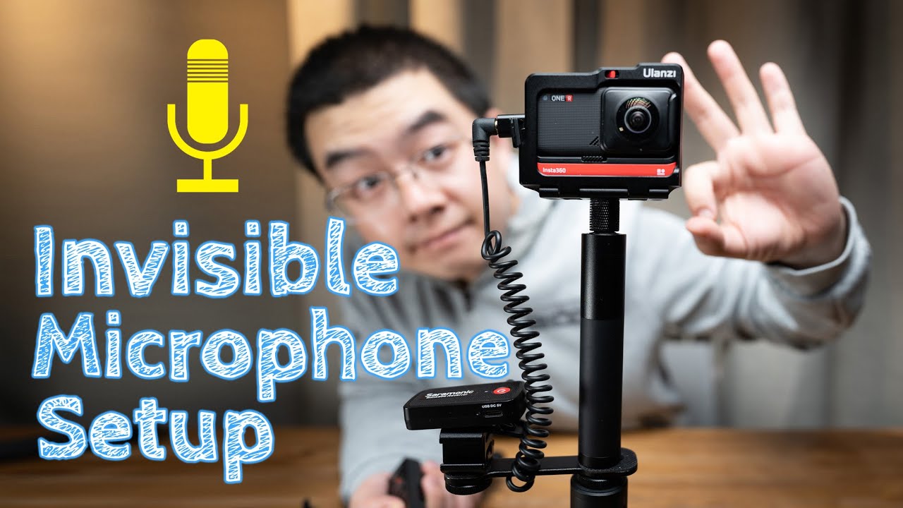 INVISIBLE Wireless MICROPHONE on Insta360 One R and Other 360 Cameras ( QooCam 8K , THETA V )