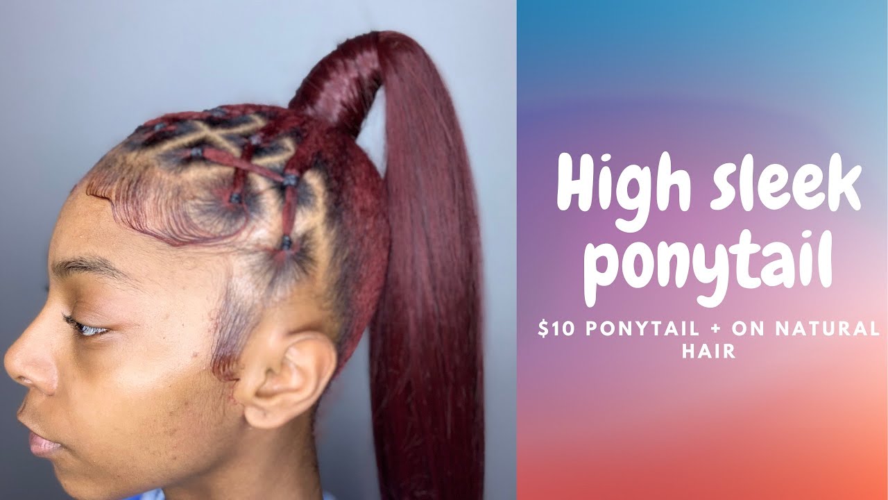 Sleek High Ponytail w/ Rubberbands | Ponytails on Natural Hair Series