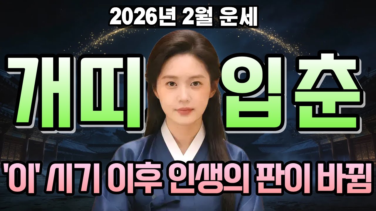 개띠 2026 입춘 운세, 이 시기를 넘기면, 개띠의 판이 바뀝니다 | 버티던 삶이 바뀌는 시점 
