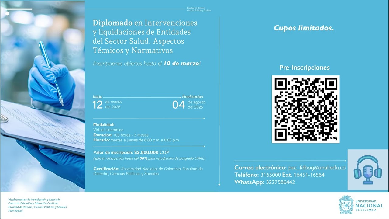 Diplomado en Intervenciones y Liquidaciones en Salud UNAL | Entrevista completa y detalles 2026.