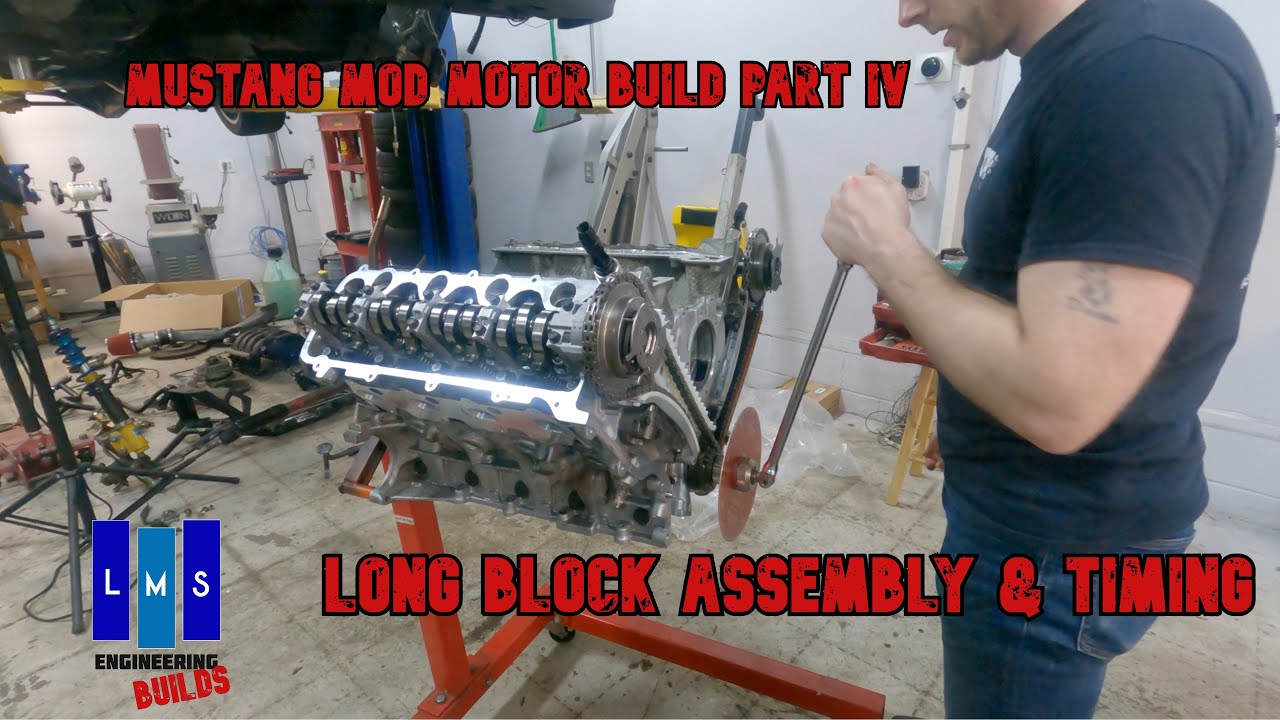 4.6L 3V Build Part 4 - Assembling and Timing a Frankenstein Mod Motor.
