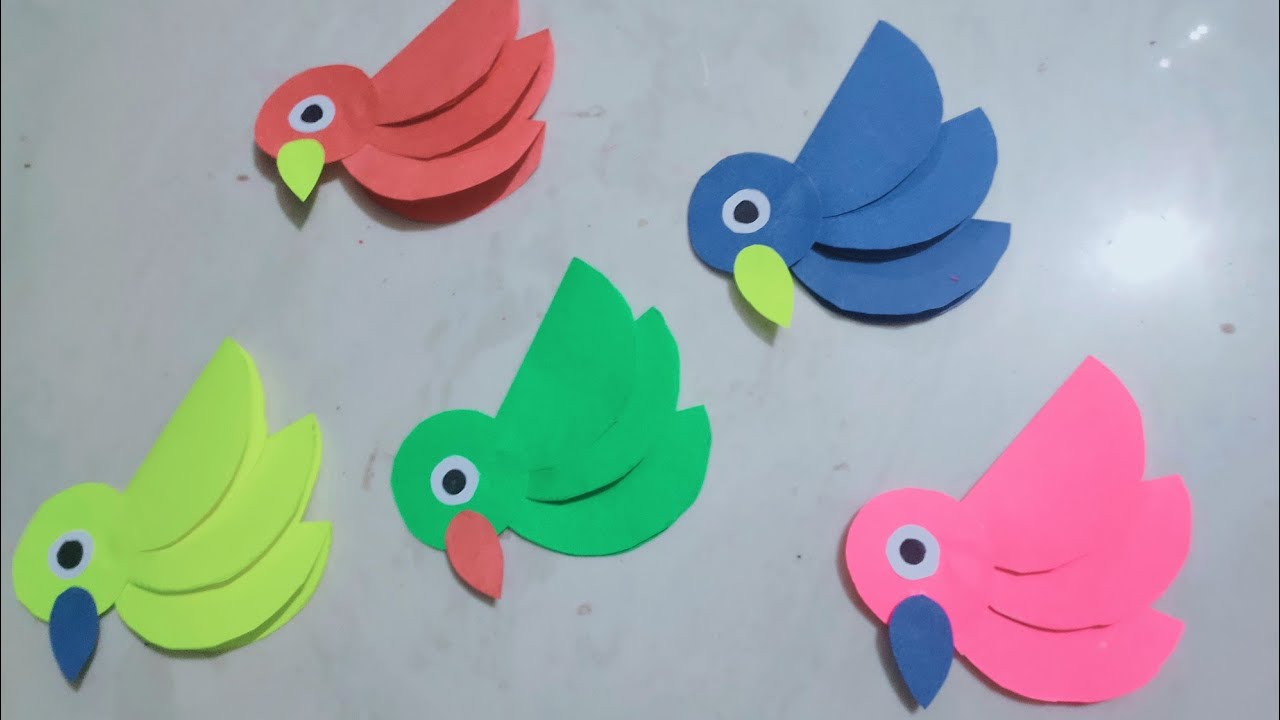 Easy & Colourful Paper Birds Making Idea || Amazing Wall Decor Craft Ideas || 