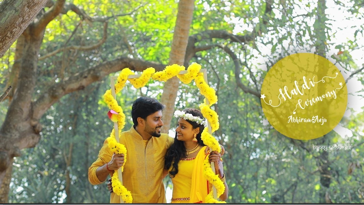Kerala Haldi Ceremony | Abhiram+Anju | Kerala Wedding Video by Happy Weddings&trade;