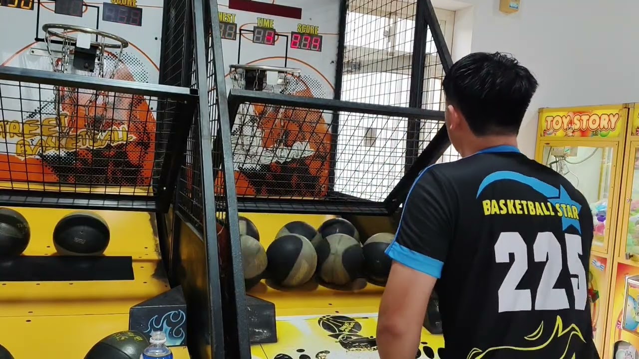 街頭籃球機(yoyo投籃機)7顆球全進872分(實際870) Street Basketball Arcade 7 balls Perfect Game 