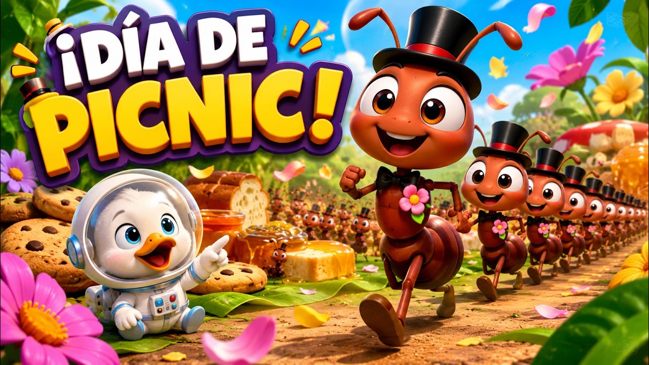 🐜🎶 ¡Marchan las Hormiguitas! | Canción Infantil Divertida Aventura Junto a Patito Astonauta🦆🚀