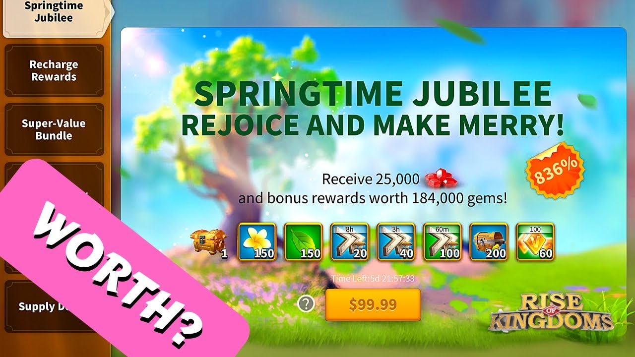 SPRINGTIME JUBILEE BUNDLE = Solid Speedup VALUE | Rise of Kingdoms
