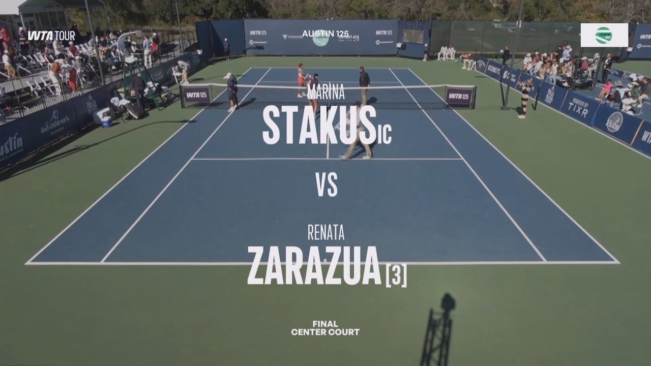 Marina Stakusic (CAN) 20 yrs  vs (3) Renata Zarazua (MEX) - Game, Set, Match +Xtra