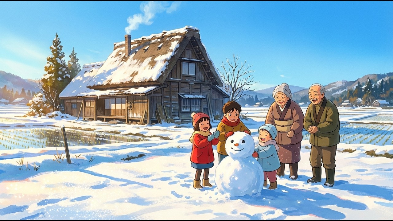 A Peaceful Life with Grandparents on the Village: Simple, but Full of Happiness | Ghibli-Style Video