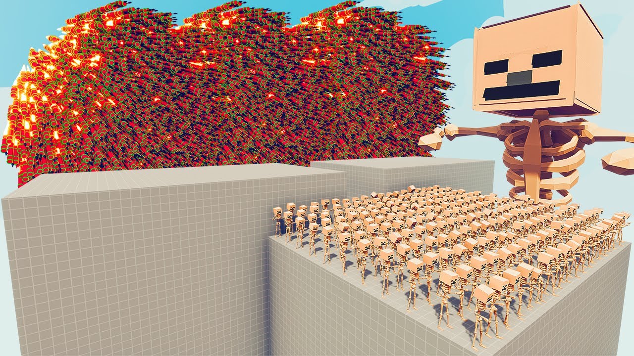 200x MINECRAFT SKELETON + 1x GIANT vs EVERY GOD - Totally Accurate Battle Simulator TABS