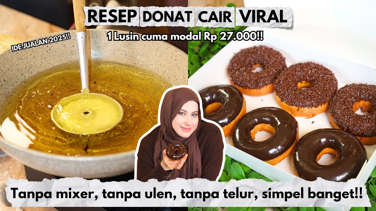 RESEP DONAT CAIR VIRAL DI TIKTOK ALA TASYI‼️1 LUSIN CUMA MODAL 27 RIBU & SANGAT LEMBUT BANGET⁉️