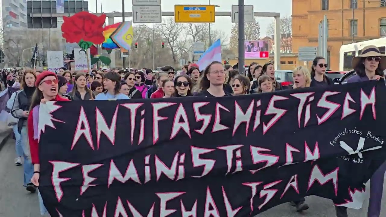 Demonstration zum Frauenkampftag in Halle (Saale)