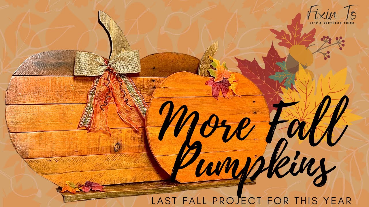 Last Fall Home Decor Piece for This Year | More Fall Pumpkins | Pallet Wood Project