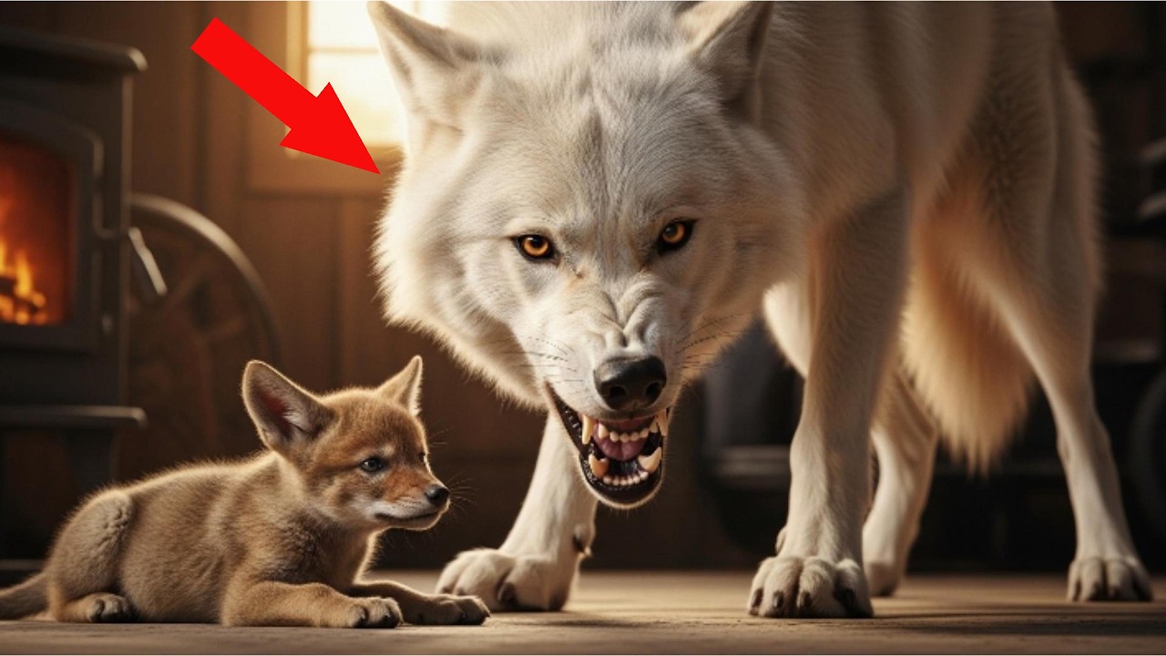 Why This Massive White Wolf Refused To Eat The Enemy Pup Living In His Den?