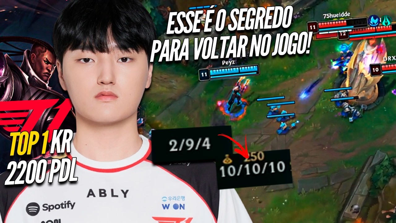 POR ISSO O T1 PEYZ tem 2200PDL e é TOP 1 da SOLOQ KR, COMEBACK INSANO!!