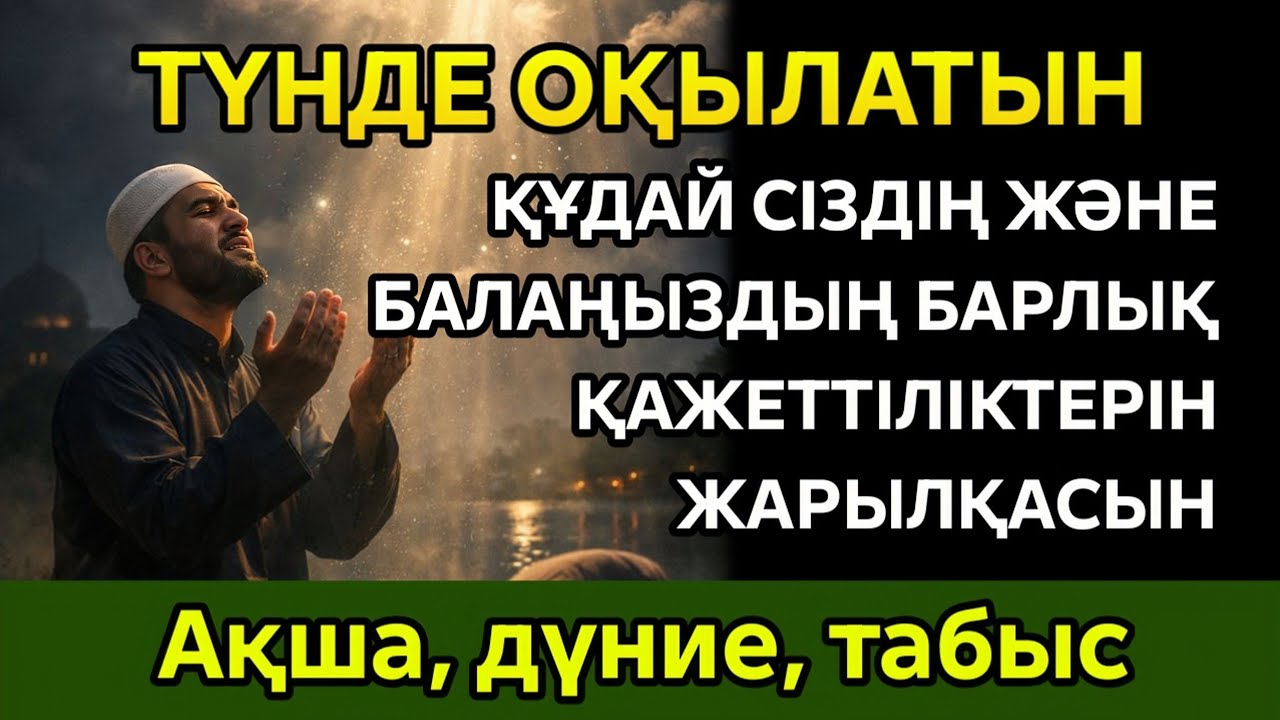 КЕШКЕ ОҚЫЛАТЫН ҚҰПИЯ ДҰҒА | АҚША МЕН РЫЗЫҚ АШЫЛАДЫ