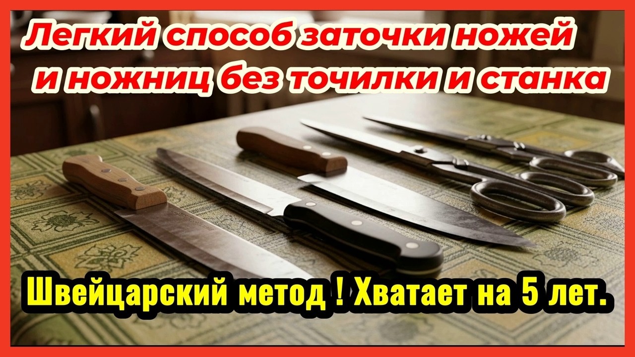 Я в Шоке! КАК ЛЕГКО ЗАТОЧИТЬ НОЖ И НОЖНИЦЫ