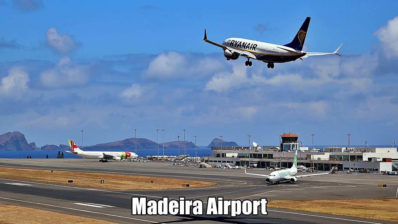 Windy Landings on Runway 05 at Madeira Airport. 