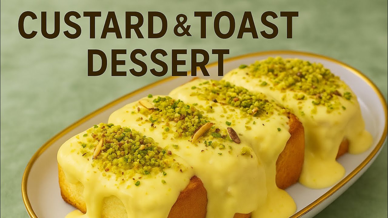 20 mins easy sweet treat | Custard & toast Dessert 🍨| step by step | #mehrkitchen #dessertrecipe 