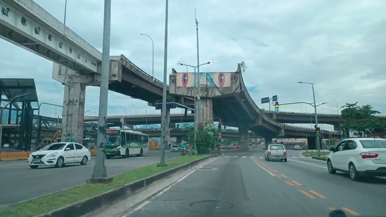 Driving Aeroporto Santos Dumont até Rodoviária Novo Rio, Rio de Janeiro Brazil dia de bloco Carnaval