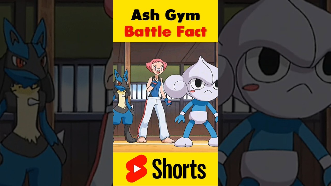 Ash Gym Battle Intresting Fact 😄 #gymbattle #pokemonfacts #shorts