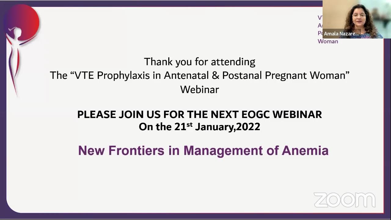 VTE Prophylaxis in Antenatal & Postanal Pregnant Woman