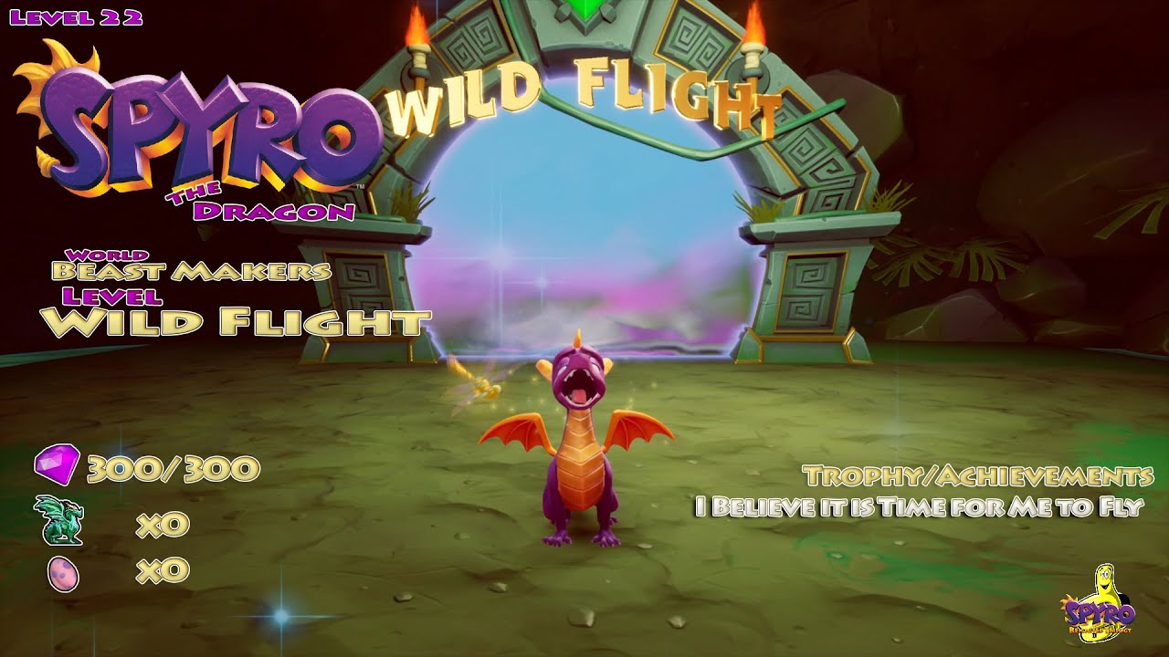 Spyro The Dragon: Level 22 / Wild Flight Level (100%) - HTG