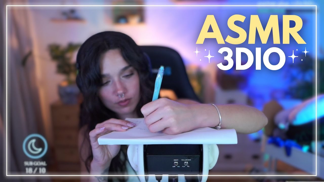🔴 LIVE ASMR con 3DIO: ear massage, susurros, tapping...