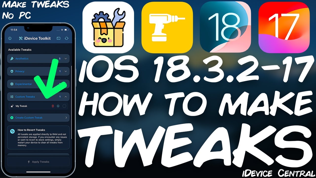 iOS 18.3.2–17.0: как создавать собственные настройки для iOS с помощью iDevice ToolKit (для всех ...