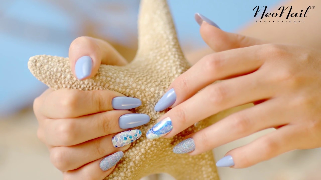 NeoNail Tutorial - Morski manicure syrenka