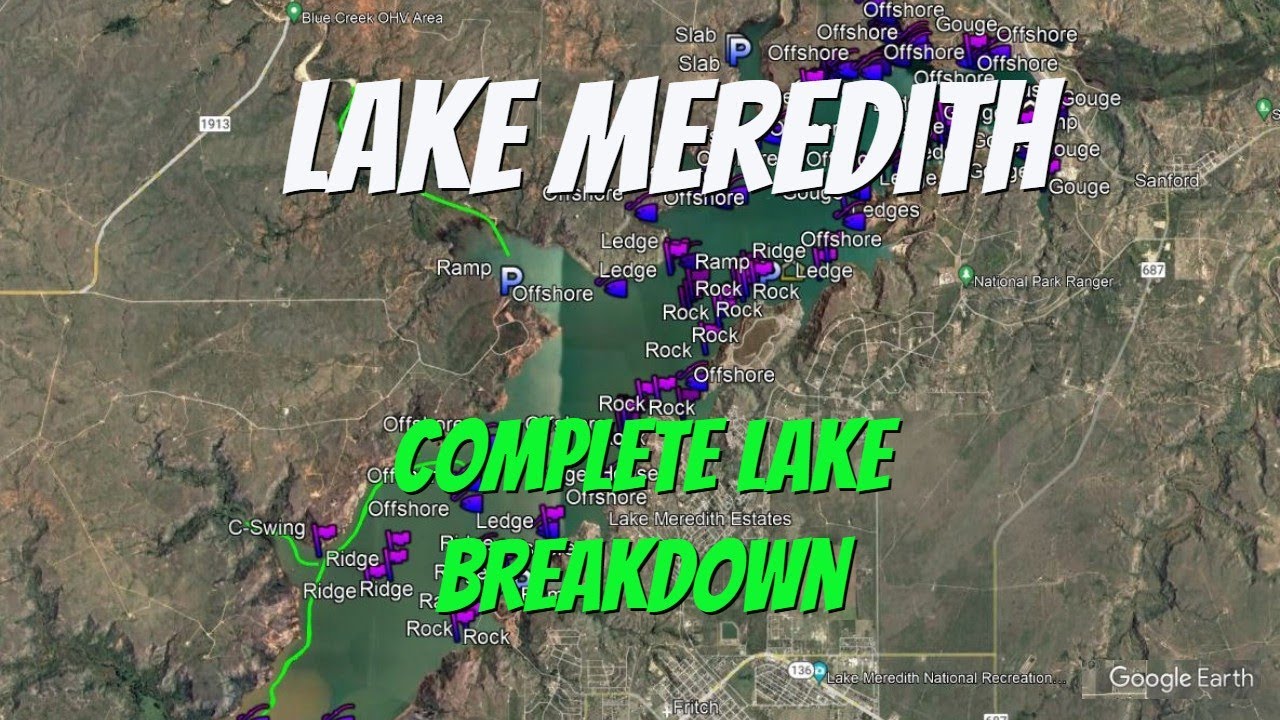 Lake Meredith - Complete Lake Breakdown - Find the Bass Fast!!!