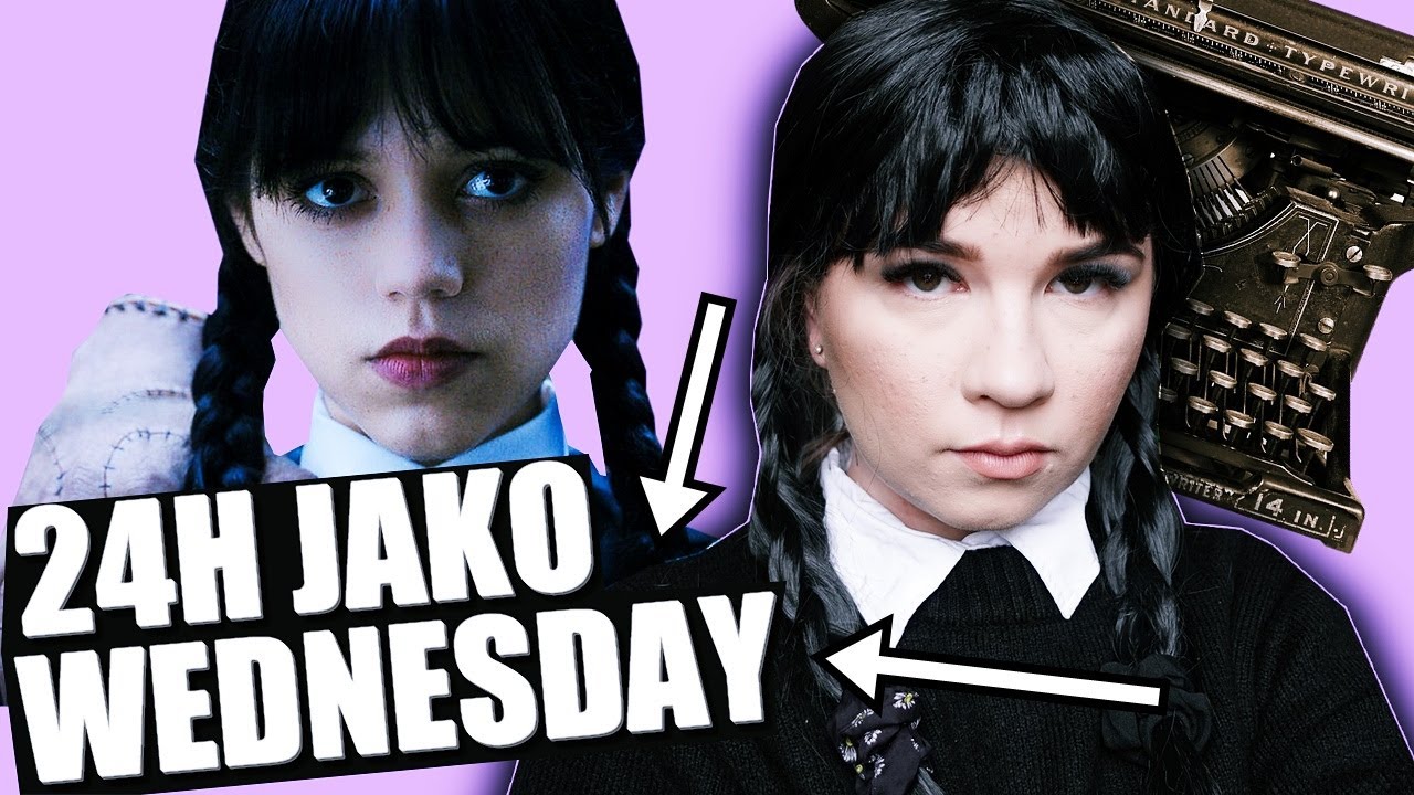 ZMIENIŁAM SIĘ W WEDNESDAY ADDAMS NA 24H 💜