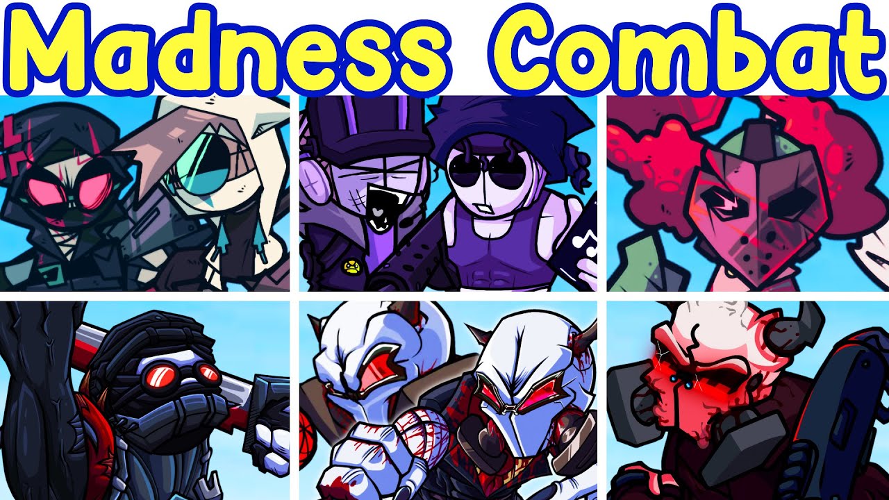 FNF MADNESS COMBAT DAY 2024 (Hank, White Hank, MAG Agent, Deimos, Sanford...)
