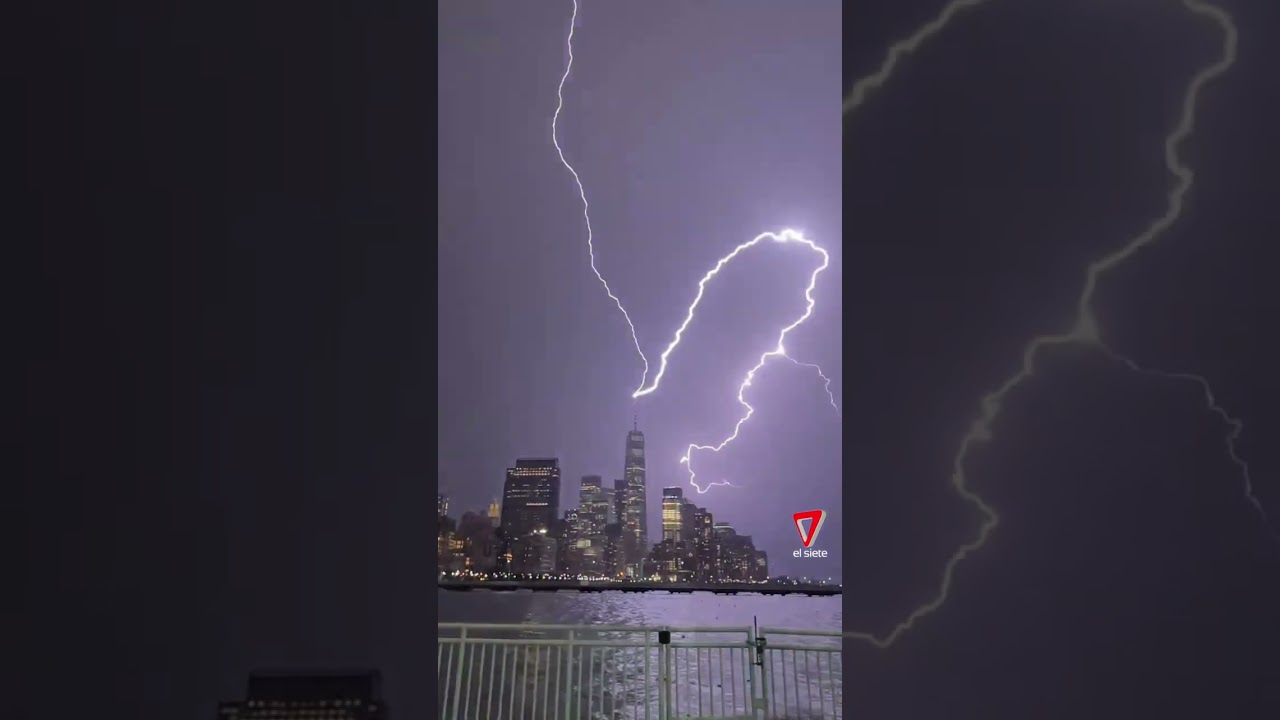 ⚡IMPACTANTE RAYO ILUMIN&Oacute; LA CIUDAD
